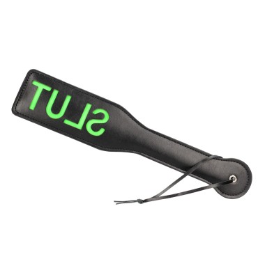 'Slut'' Paddle - Glow in the Dark - Black/Neon Green